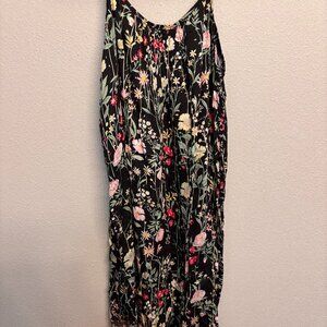 Flowy Floral Beach Cover up Dress